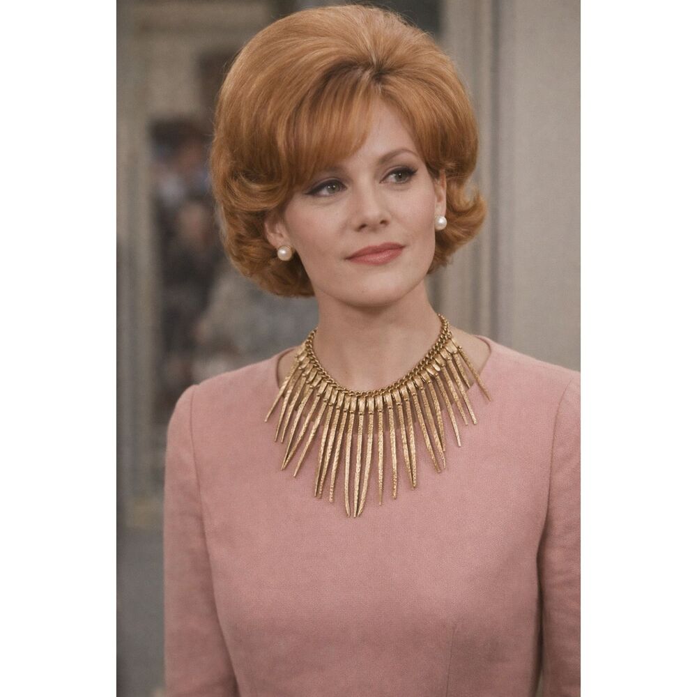 Vintage Corocraft Crown Q Gold Fringe Necklace Mid Century Statement